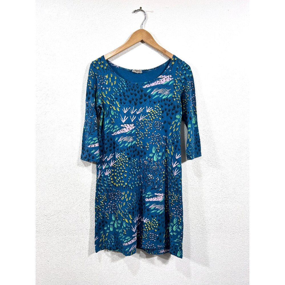 Thief and Bandit 3/4 sleeve blue shift dress size medium